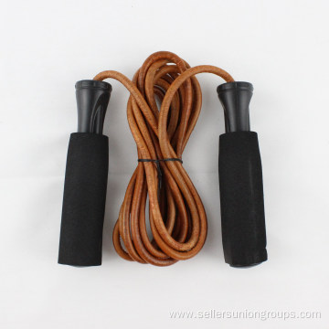 Adjustable Speed Cowhide Skipping Rope